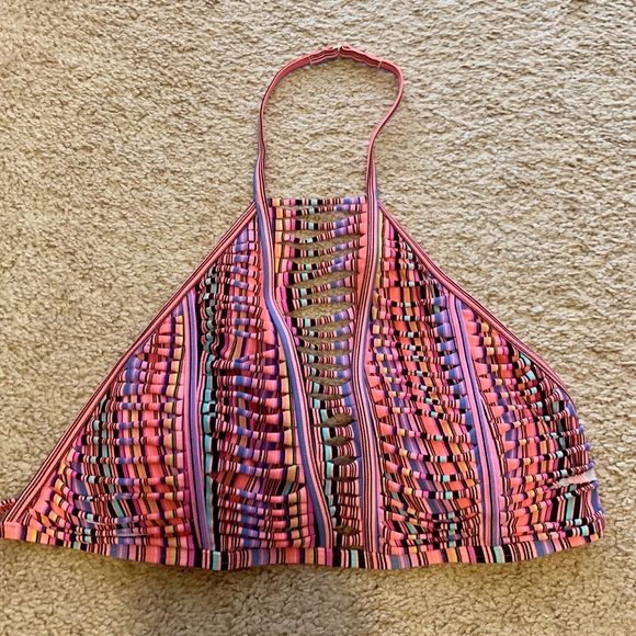 Victoria's Secret Other - Striped High-neck halter bikini top